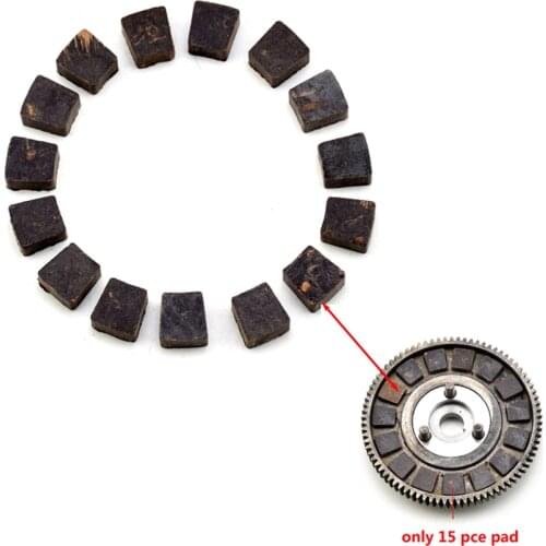 High quality 15Pcs Clutch Pads gaskets FOR 49cc 66cc 80cc 2 Stroke Bicycle Motorized Engine Bike (only small pad)