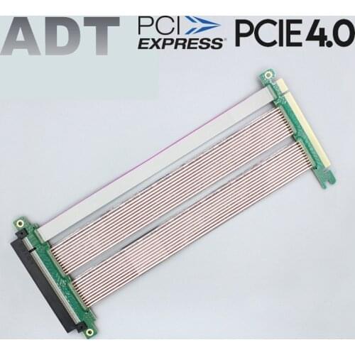 High Quality New PCIe 16X 4.0 PCI Express PCI-E 16X to 16X Riser Extender Card Adapter Flexible Cable Gen 4.0 25cm