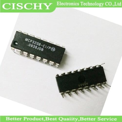 2pcs/lot MCP3208 MCP3208-CI/P DIP-16 In Stock