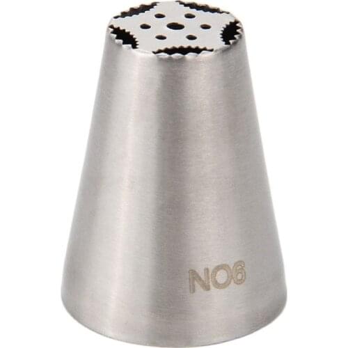 30pcs/lot)Free Shipping New Stainless Steel Cake Decorating Russian Flower Nozzle #NO6