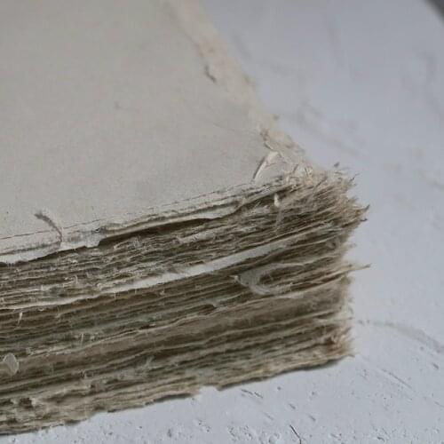 50pcs Handmade Mulberry Paper Chinese Half Ripe Bast Xuan Paper Chinese Tradtional Calligraphy Painting Practice Rice Paper