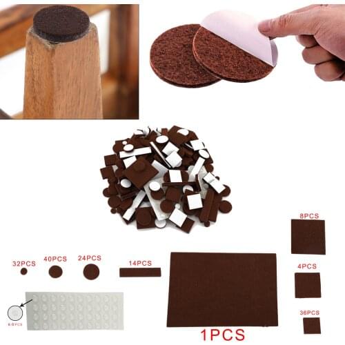 Areyourshop 219Pcs Furniture Pads Chair Leg Floor Protectors Felt Pads Hardwood Floors Brown