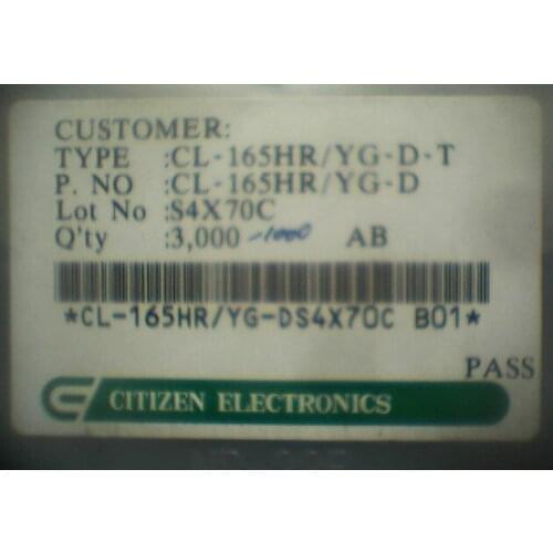 CL-165HR / YG-DT CITIZEN Japanese Citizen 06,030,805 highlighted red and green