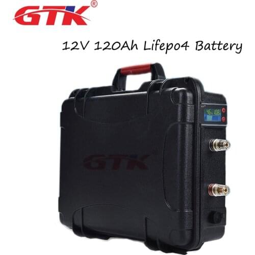 Longer lifespan RV Boat Marine Solar 4000 cycles lifepo4 pack 12v 120ah lithium iron Lifepo4 battery with 100A BMS +10A charger