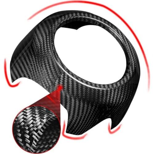 For MINI COOPER Clubman S F54 F55 F56 F57 F60 Carbon Fiber Modification Accessories Steering Wheel Center Decoration Car Styling