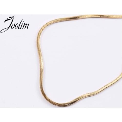 Joolim Jewelry PVD Gold Finish Occidental Easiest Quadrilateral Scales Necklace Stylish Stainless Steel Necklace