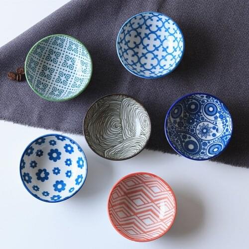 Ceramic 3-inch Small Round Dish Seasoning Dish Japanese Soy Sauce Mustard Vinegar Dish Household Small Pickle Tahini Sauce Dishs