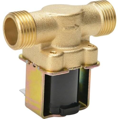Brass Electric Solenoid Valve Switch Water Air N/C DC12V 1/2" Normally Closed For Water Heater Electric Solenoid Valve