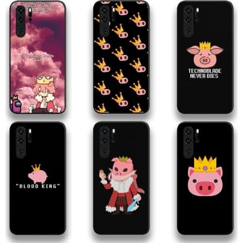 Top Game Technoblade Blood God Phone Case For Huawei P20 P30 P40 lite E Pro Mate 40 30 20 Pro P Smart 2020