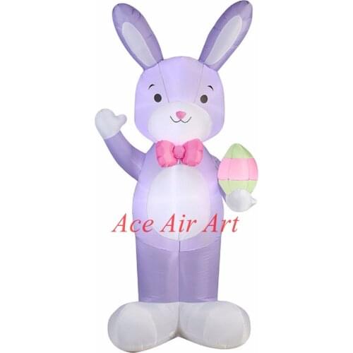 Outdoor lovely inflatable Easter bunny taking an Easter Egg,Inflatable rabbit for Easter Events Decorations
