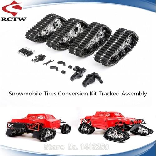 Snowmobile Tires Conversion Kit for 1/5 Scale Losi 5ive-T ROFUN ROVAN LT KM X2 RC CAR Update PARTS
