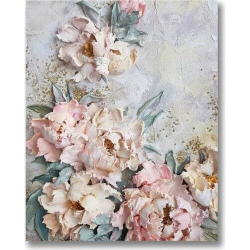 Flower DIY Cross Stitch 11CT Embroidery Kits Craft Needlework Set Printed Canvas Cotton Thread Home Decoration On Sale Room
