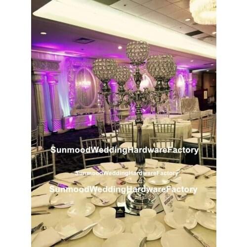 New style Flower Stand Crystal Wedding 5 arms/ five arms/ five heads Candelabra Centerpiece for wholesale senyu01043