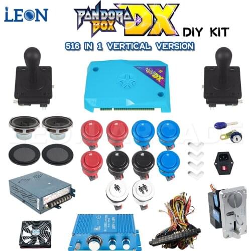 Retro Arcade American Joystick 28mm Happ Button Cocktail Arcade Machine Kit Vertical 516 In 1 Game Jamma Version Pandora Box Dx