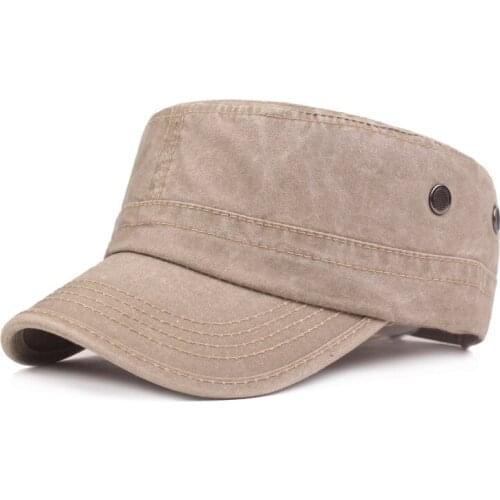 XdanqinX Snapback Cap Adjustable Size Men Flat Cap Washed Cotton Retro Army Military Hats Adult Mens Fashion Brands Sports Caps