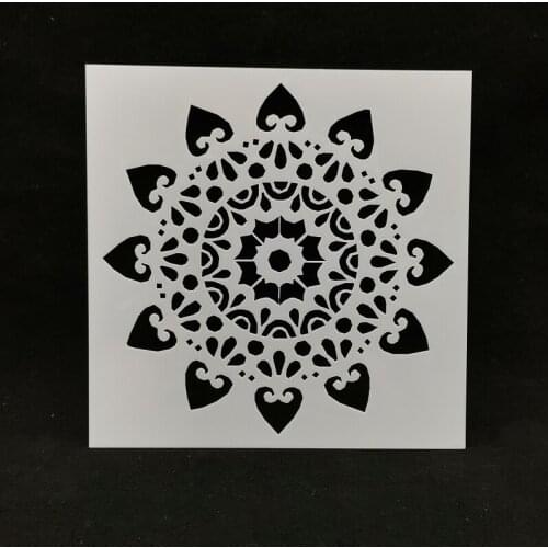 13*13 Flower Layering Stencils for Diy scrapbook/photo album Decorative Embossing coloring,painting stencil,home decor