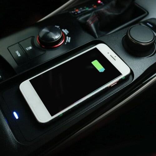 15W QI car wireless charger fast phone charger charging plate pad charging holder for Lexus IS300 2015-2019 accessories