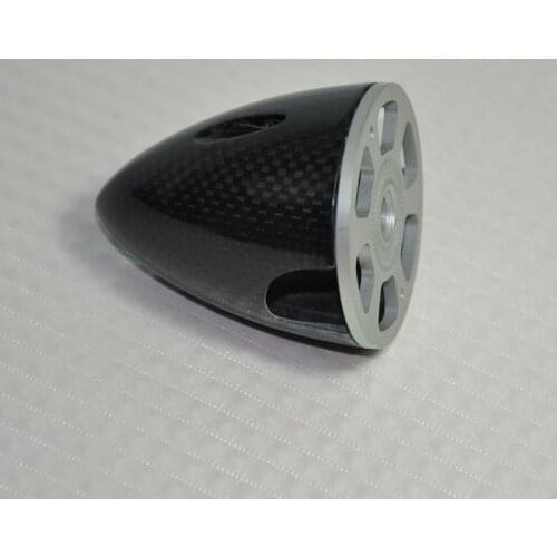 2 Blades 2" CCW Reverse Carbon Fiber Electric Spinner With Aluminum Plate Black For RC Electric Airplane