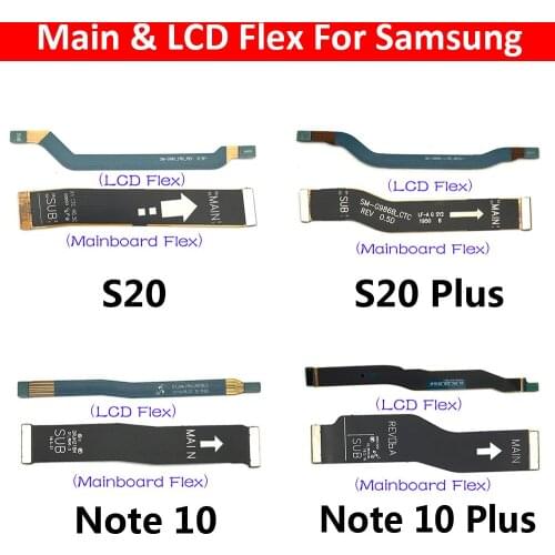 5PCS Motherboard Flex Cable For Samsung Note 10 Lite Note 20 S10 Plus S20 Fe Main Board USB Connect LCD Display Replacement Part