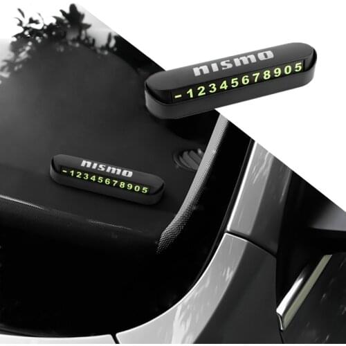 Car Temporary Stop Sign Parking Card Telephone Number Card Plate for Nissan Nismo X-trail Almera Qashqai Tiida Accessories