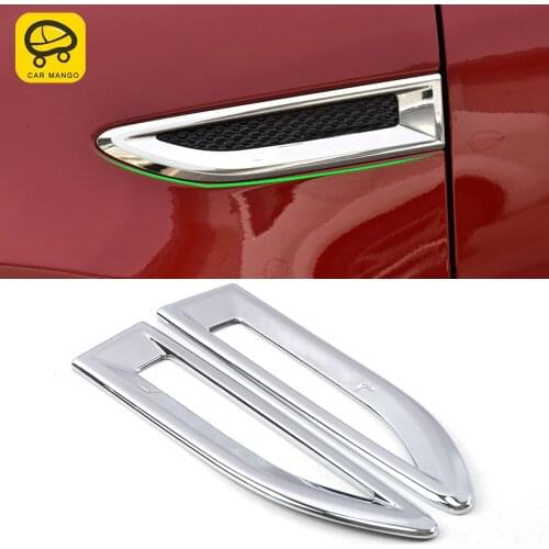 CarManGo Car Accessories Front Grills Grille Cover Cap Trim Sticker Frame Exterior Decoration for Jaguar E-Pace X540 2017-2020