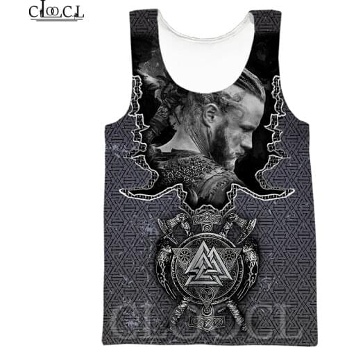 CLOOCL Summer Fashion Gym Tank Tops Viking Tattoo 3D Print Sleeveless Tanktop Men Women Streetwear Fitness Clothing Top