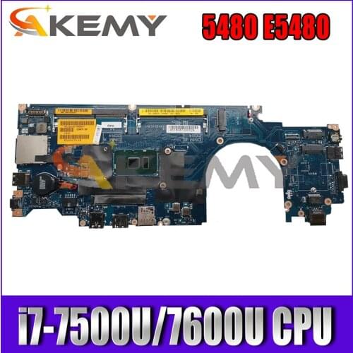 CN-0W86DG 0W86DG 08065F For DELL Latitude 5480 E5480 Laptop motherboard CDM70 LA-E081P With i7-7500U/7600U 100% Fully Tested