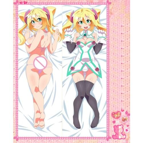 Anime Cartoon Hackadoll Double Bolster Hugging Pillow Case Cover Pillowcase Peach Skin 2 Way / WT No.61013