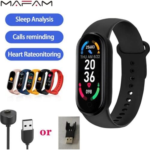 MAFAM M6 Smart Band Fitness Tracker Wristband Bracelet Pedometer Sports Smart Watch M6 Color Screen Fashion Smartband 2021