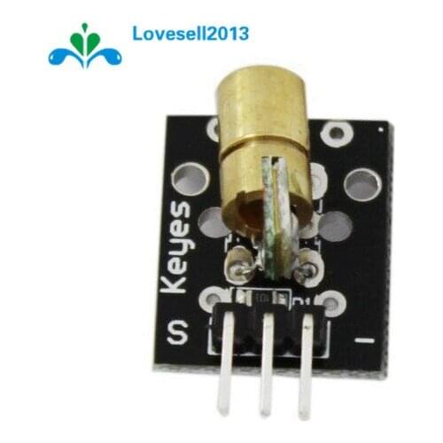 KY-008 650nm Laser sensor Module 6mm 5V 5mW Red Laser Dot Diode Copper Head for Arduino
