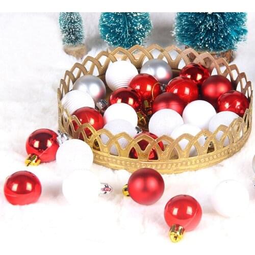 Creative Christmas Ball Gift Bag Child Couple Home Decoration Charm 3cm/49 Pack