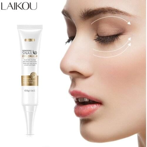 LAIKOU Snail Anti Wrinkle Eye Cream Niacinamide Whitening Remove Dark Circles Anti Aging Eye Bag Anti Puffiness Eye Skin Care