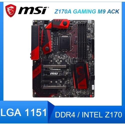 For MSI Z170A GAMING M9 ACK Motherboard LGA 1151 DDR4 For Intel Z170 Z170M SATA III USB3.0 PCI-E X16 3.0 Used Desktop Mainboard