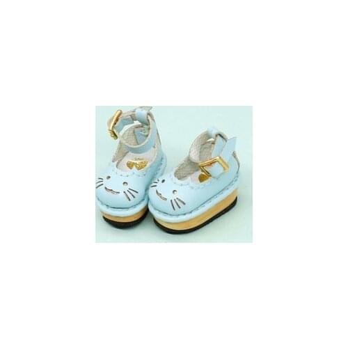 OB11 doll shoe size Fashion Thick soles cat shoes clay cakes beautiful pig doll leather shoes wooden soles kitten shoes pink