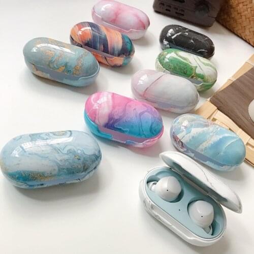 Marble Pattern Case For Samsung Galaxy Buds Plus Earphone Protective Cover Shell Charging Box Case For Samsung Galaxy Buds Plus
