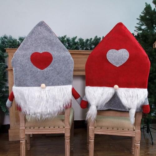 2021New Christmas Decorations Nordic Forest Man Chair Cover with Hand Festival Home Restaurant Place Layout Supplies Chair Cover