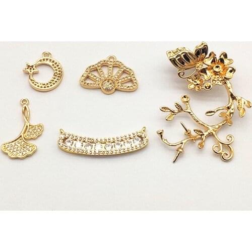 New Arrival! 30pcs Cubic Zirconia/Copper Connectors/Charm for Handmade Necklace/Earring DIY Parts,Jewelry Accessories/Findings