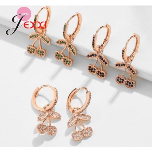 New Fashion Dangle Earrings Long Pendant Cherry Fruit Earrings For Women Female Gift Tassel Sweet Korea Jewelry Wholesale