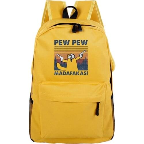New Pew Pew Madafakas Backpacks Schoolbags Travel Shoulder Bags Cartoon Women Mens Backpack Teenager School Bags for Girls Boys