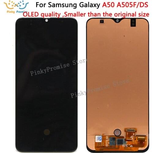 OLED For Samsung galaxy A50 A505F/DS A505F A505FD Display with frame Touch Screen Digitizer Assembly For Samsung A50 lcd