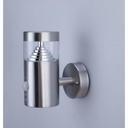 NBHANYUAN Lighting® Outside Light LED Outdoor Wall Light PIR Stainless Steel Wall Lamp Fixture Weatherproof 3000K