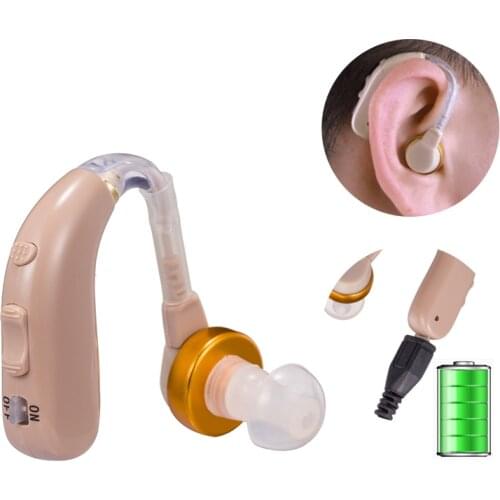 Rechargeable Hearing Aid for Elderly Deafness Sound Amplifier Health Care Aid Digital Hearing Aid US EU Plug s-130