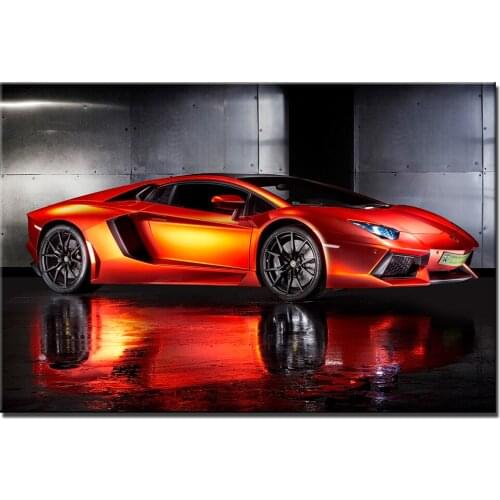 Lambo Aventador Sport Car Poster Canvas Print For Home Decor Wall Art Picture For Living Room Canvas Painting