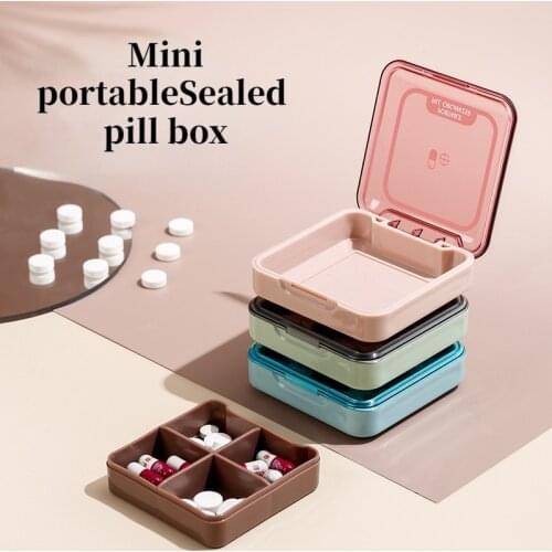 Portable Mini Pill Box Dispensed Pill Box for Outdoor Travel for One Week Plastic Portable Pill Storage Box