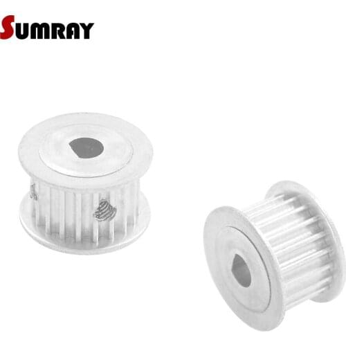 SUMRAY MXL 20T D type Timing Belt Pulley 5*4.5/6*5mm bore 7/11mm width D type Motor Belt Pulley for Engraving Machine 2pcs/lot