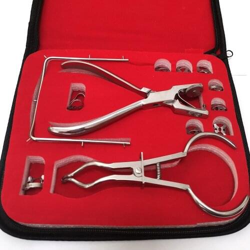 Dental Dam Hole Puncher Set for Dentist Dam Perforator Rubber Dam Orthodontic Tools
