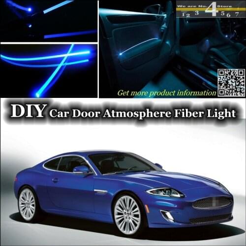 Interior Ambient Light Tuning Atmosphere Fiber Optic Band Lights For Jaguar XK / XKR / XK8 Inside Door Panel illumination Tuning