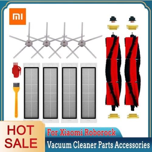 For XiaoMi Roborock S50 S51 S55 S6 Pure Accessories HEPA Filter Main Brush Side Brush Vacuum Cleaner Parts Washable Mop Cloth
