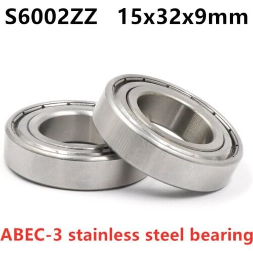20pcs S6002ZZ 15x32x9 stainless steel 440C deep groove ball bearing S6002 -2Z 15*32*9 mm