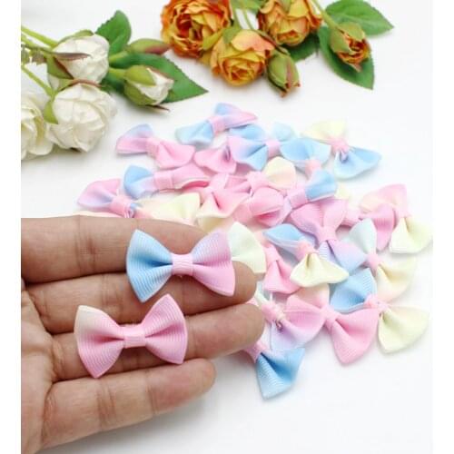 30PCS/lot multicolor Bow for Home Wedding Party Ribbon Cake Clothing Decoration Scrapbooking DIY Crafts Supplies